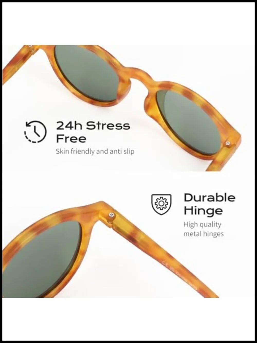 Polarized Round Sunglasses for Men Women Retro Classic UV400 Shield